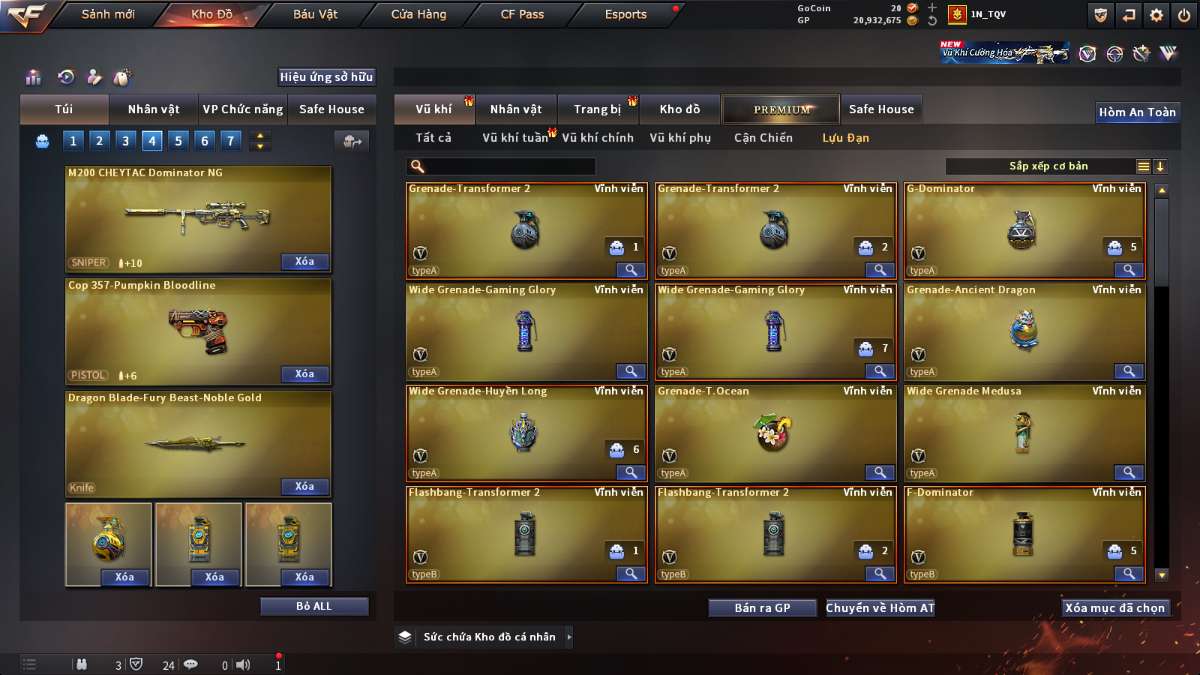 shop acc cf uy tin gia re